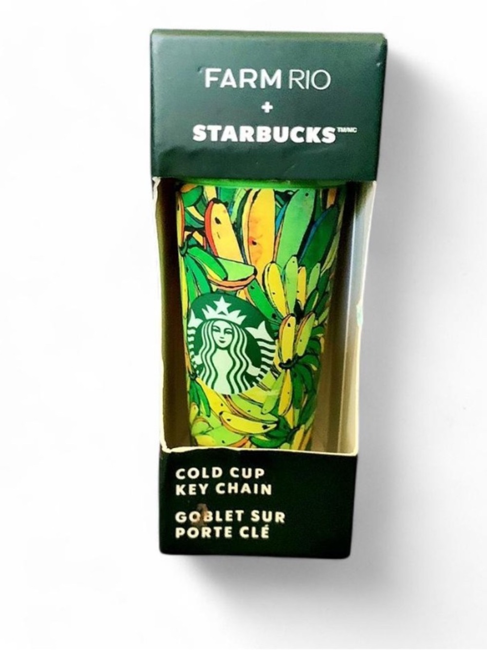 NEW Starbucks x Farm Rio Limited Edition Banana Cold Cup Keychain